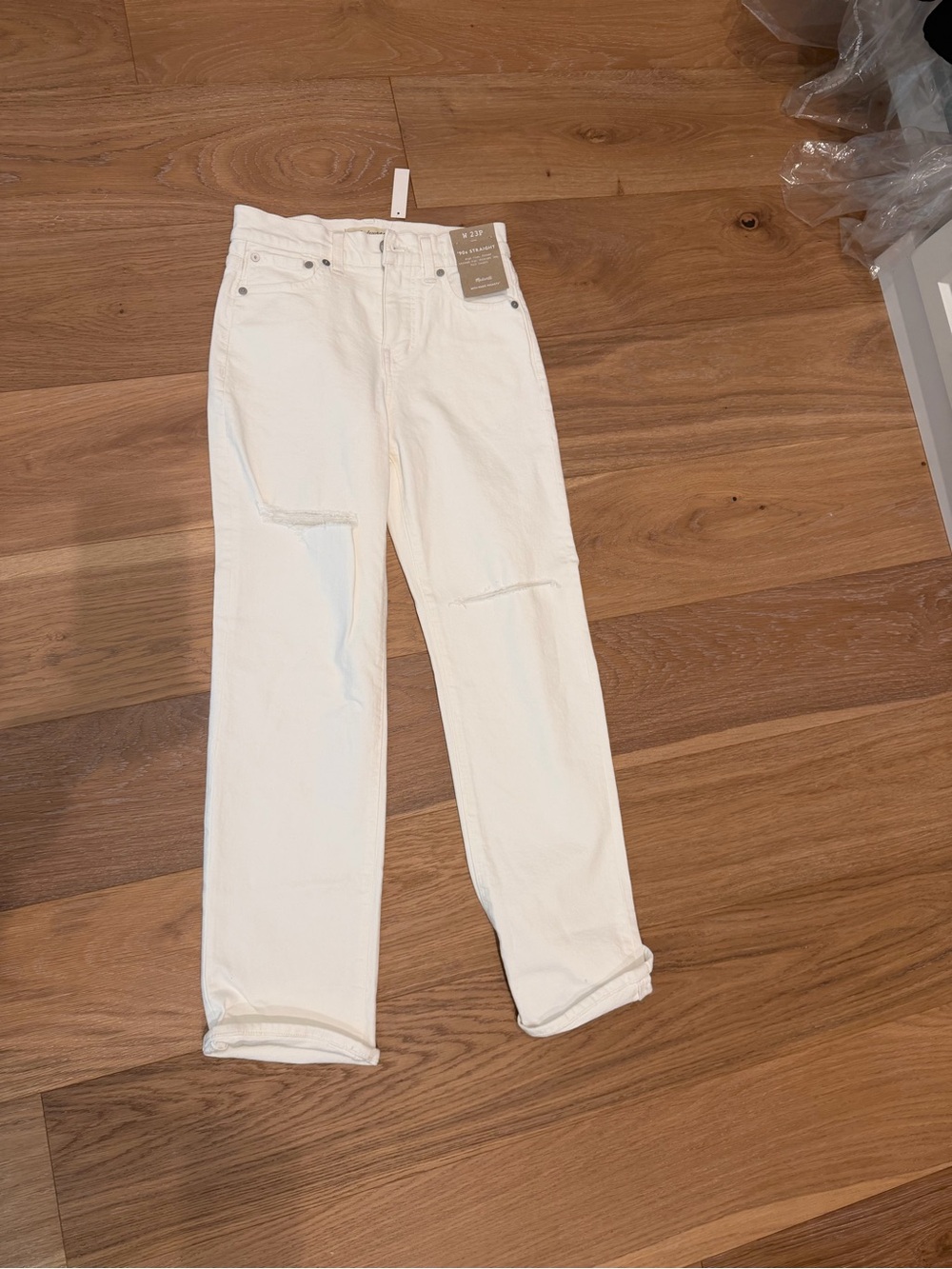 Madewell White '90s Straight High-Rise Jeans